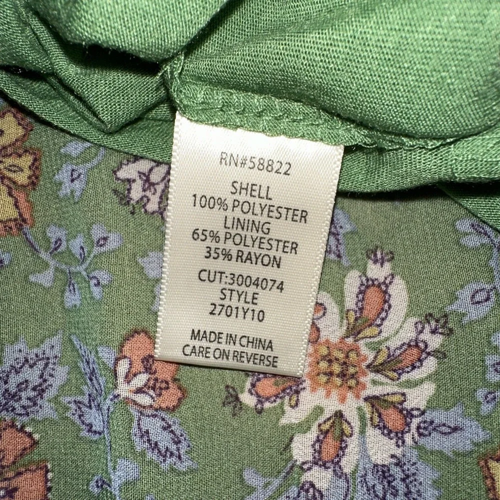 Max Studio Womens Floral Pull On Skirt Skort Green Size Small‎ Boho NWT - Picture 6 of 6